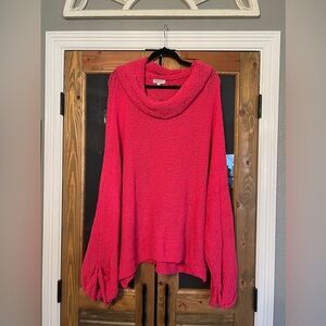 Andree By Unit Cowl Neck Sweater - Hot Pink